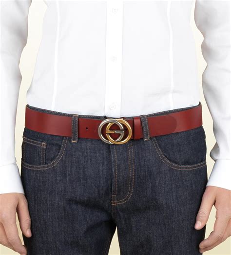 all red mens gucci belt
